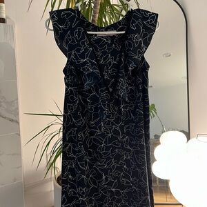 Chic Black Floral Midi Dress